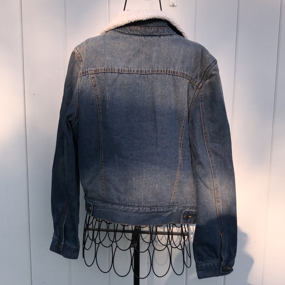 By 26 international Ashley vintage charm large jean jacket Sherpa liner western‍ - Picture 5 of 7